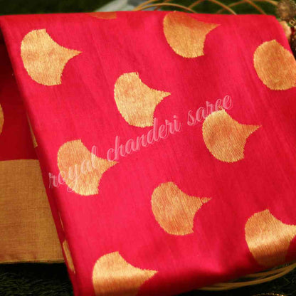 Red Kareena Kapoor Chanderi Silk Cotton Saree