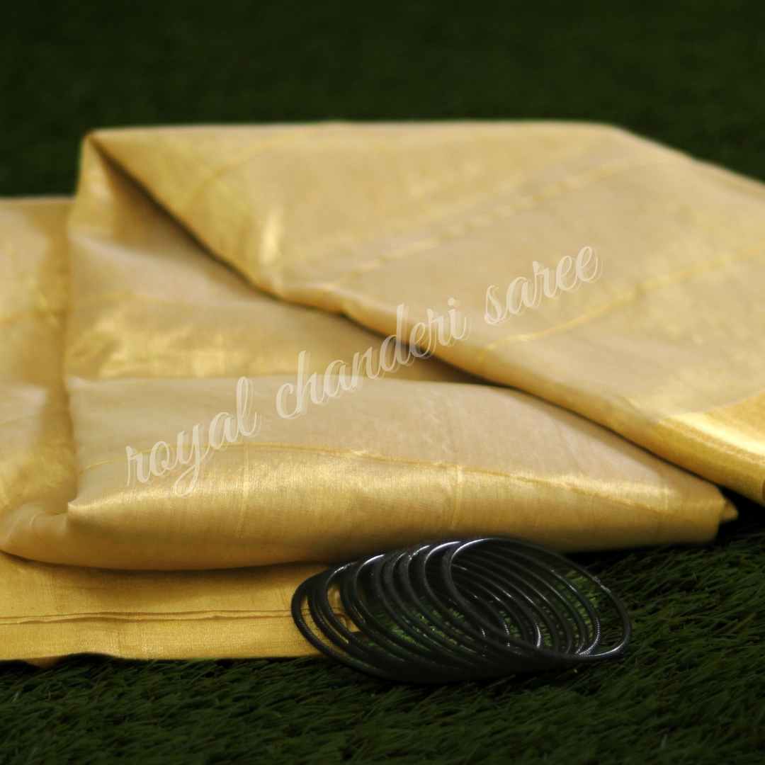 Golden Silk Zari Tissue Saree